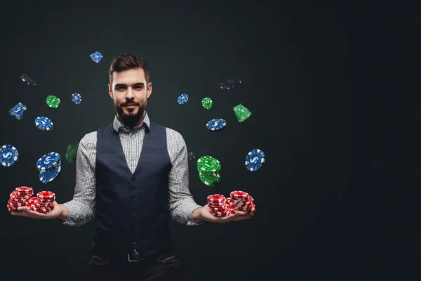 BAA99 App — Enjoy seamless gaming on your smartphone A young woman relaxing with her phone while dynamic casino elements float around her, illustrating the smooth mobile experience offered by the BAA99 app.